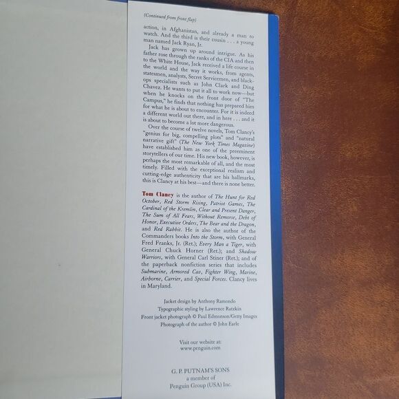 💚3/$20 Vintage Book - "The Teeth of the Tiger" by Tom Clancy (2000) - Picture 5 of 7